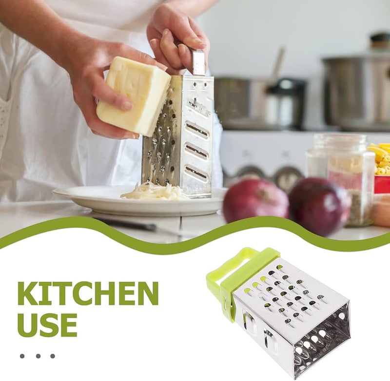 Mobestech 6Pcs Stainless Steel Grater Box Set Mini Cheese Fruit Vegetable Cutter With Plastic Handle - Image 2